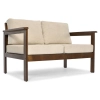 Sofa ogrodowa 2-osobowa ogrodowa BELLA - brąz/beż