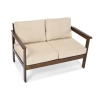 Sofa ogrodowa 2-osobowa ogrodowa BELLA - brąz/beż