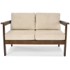 Sofa ogrodowa 2-osobowa ogrodowa BELLA - brąz/beż