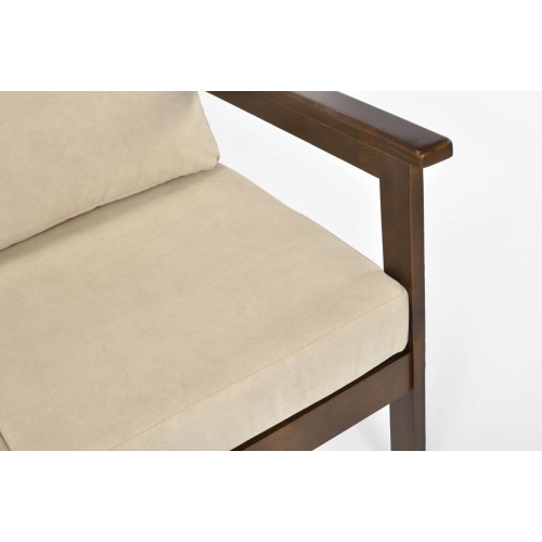Sofa ogrodowa 2-osobowa ogrodowa BELLA - brąz/beż
