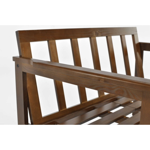 Sofa ogrodowa 2-osobowa ogrodowa BELLA - brąz/beż