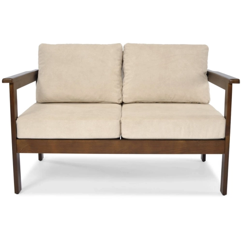 Sofa ogrodowa 2-osobowa ogrodowa BELLA - brąz/beż